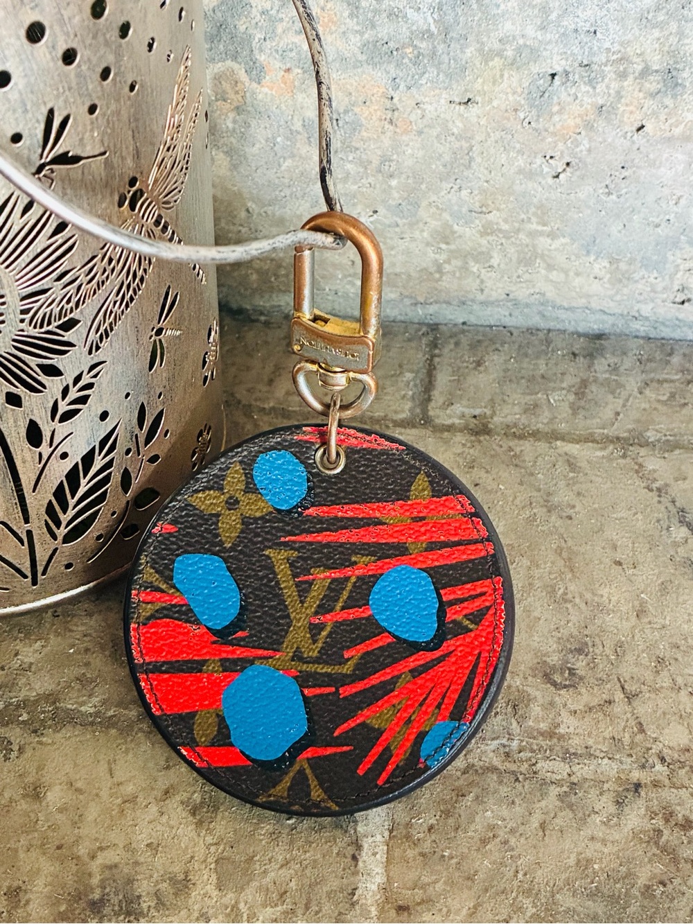 Louis Vuitton Ltd Ed. Monogram Jungle Dots Illustre Bag Charm / Key Holder Dstbg